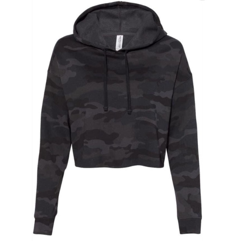 Camo cropped hoodie